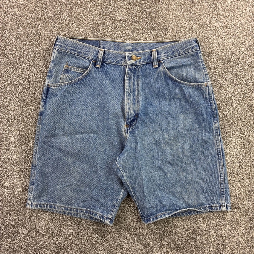 Vintage Y2K Wrangler Denim Shorts Mens 32 Light Wash Denim Utility Workwear